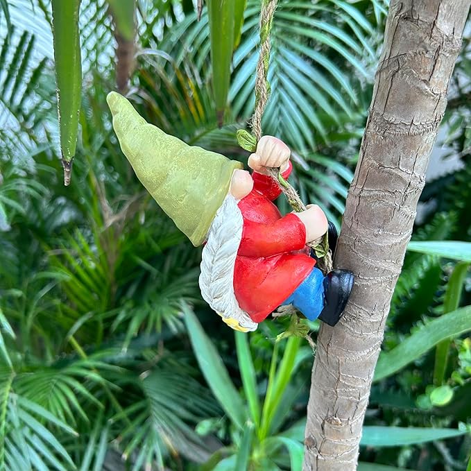 Hanging Gnome Garden Statue Decoration,Climbing Garden Gnomes Statue Figurine Ornament for Indoor Outdoor Home Garden Decor，Gift for Women,mom