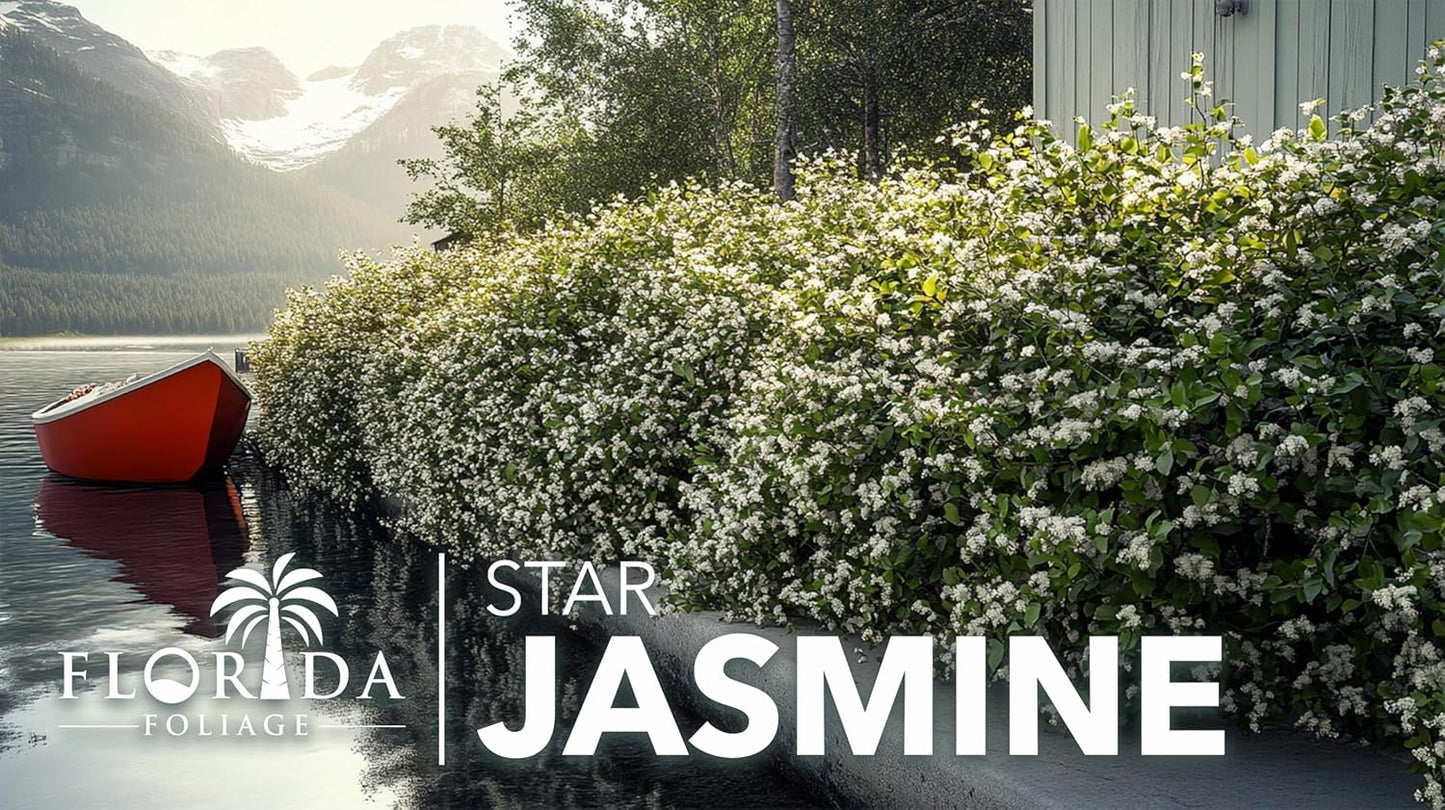 Star Jasmine | 30 Live Plants | Trachelospermum Jasminoides | Fragrant Blooming Evergreen Vine, Low Maintenance, Climbing, White Flowers, Attracts Pollinators, Drought Tolerant