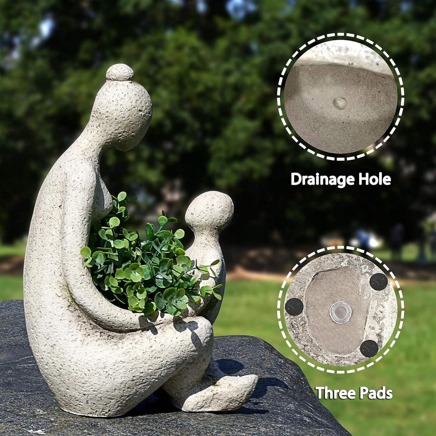Unique Planters for Indoor Outdoor Plants Head Face Planter Pot Large Succulent Planters Flower Vase with Drainage Hole Grandmas Love