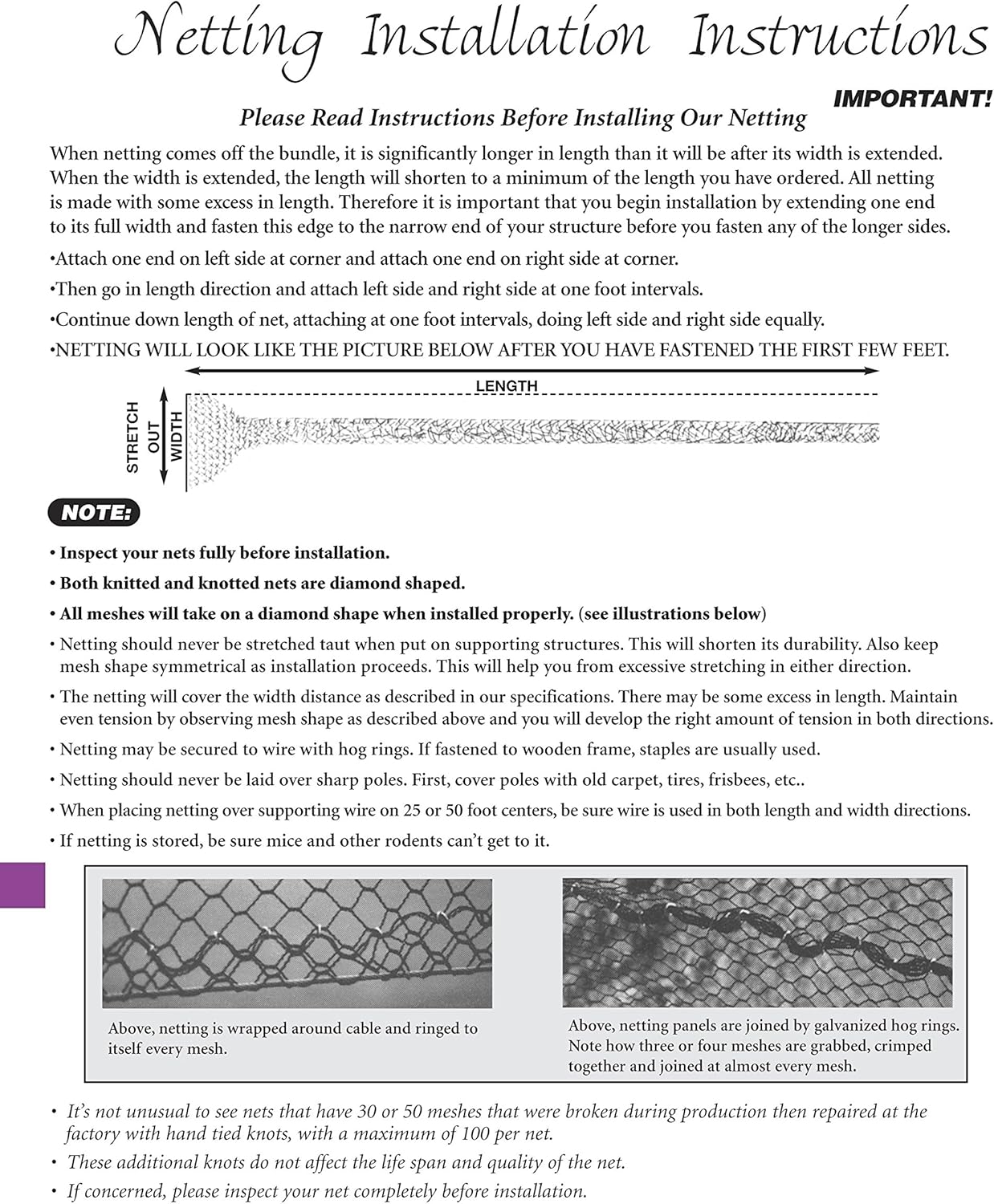 Excursions Aviary Netting 1" Heavy Knotted Poultry Net (25' x 25')