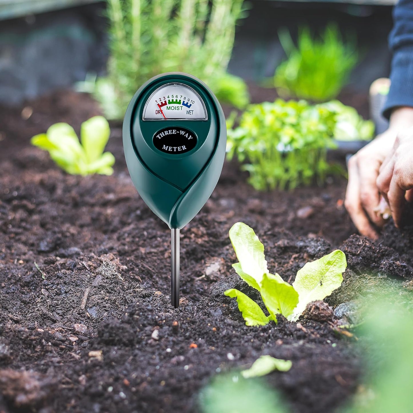 Tennedriv Green 2 Pack Soil Moisture Meter for House Plants, Plant Water Meter,Plant Moisture Meter for House Plants and Outdoor Plants, No Batteries Required