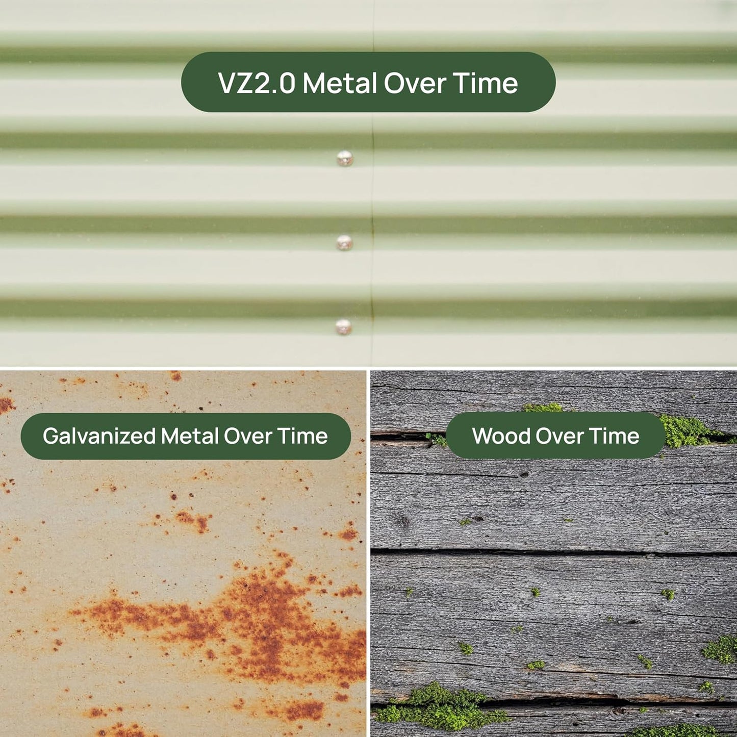 Rolling Elevated Raised Garden Bed-V Series, 2' x 8' Garden Beds with Legs & Storage Rack for Patio & Porch, 1400 Lbs Weight Capacity, Outdoor Planter Box for Vegetables Flower Herbs, Olive Green