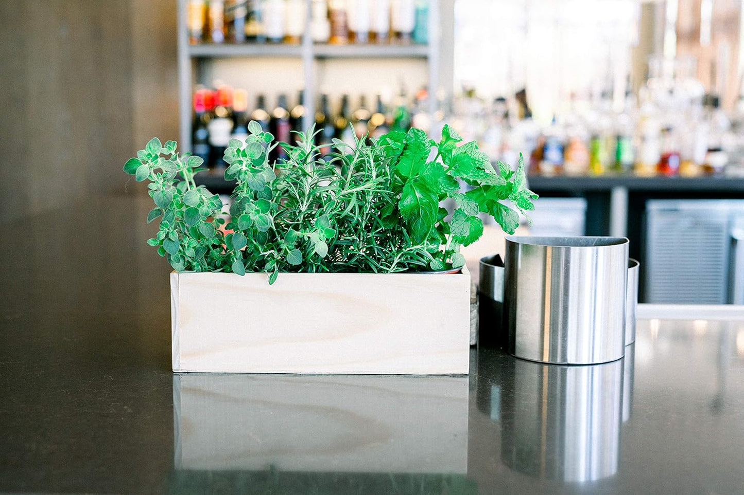 Wooden Planter Box, Rose Wood, Plastic Liner l Garden Decor l Restaurant and Wedding Decorations l Wedding Bouquets, Table Centerpiece, 12 x 4 Inches, (Rectangular) (12x4 Set of 4, Rose Wood)