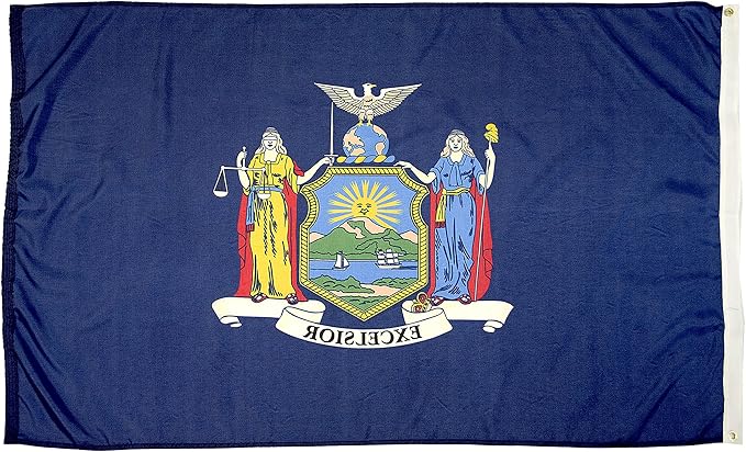 FlagSource New York Nylon State Flag, Made in the USA, 3x5'