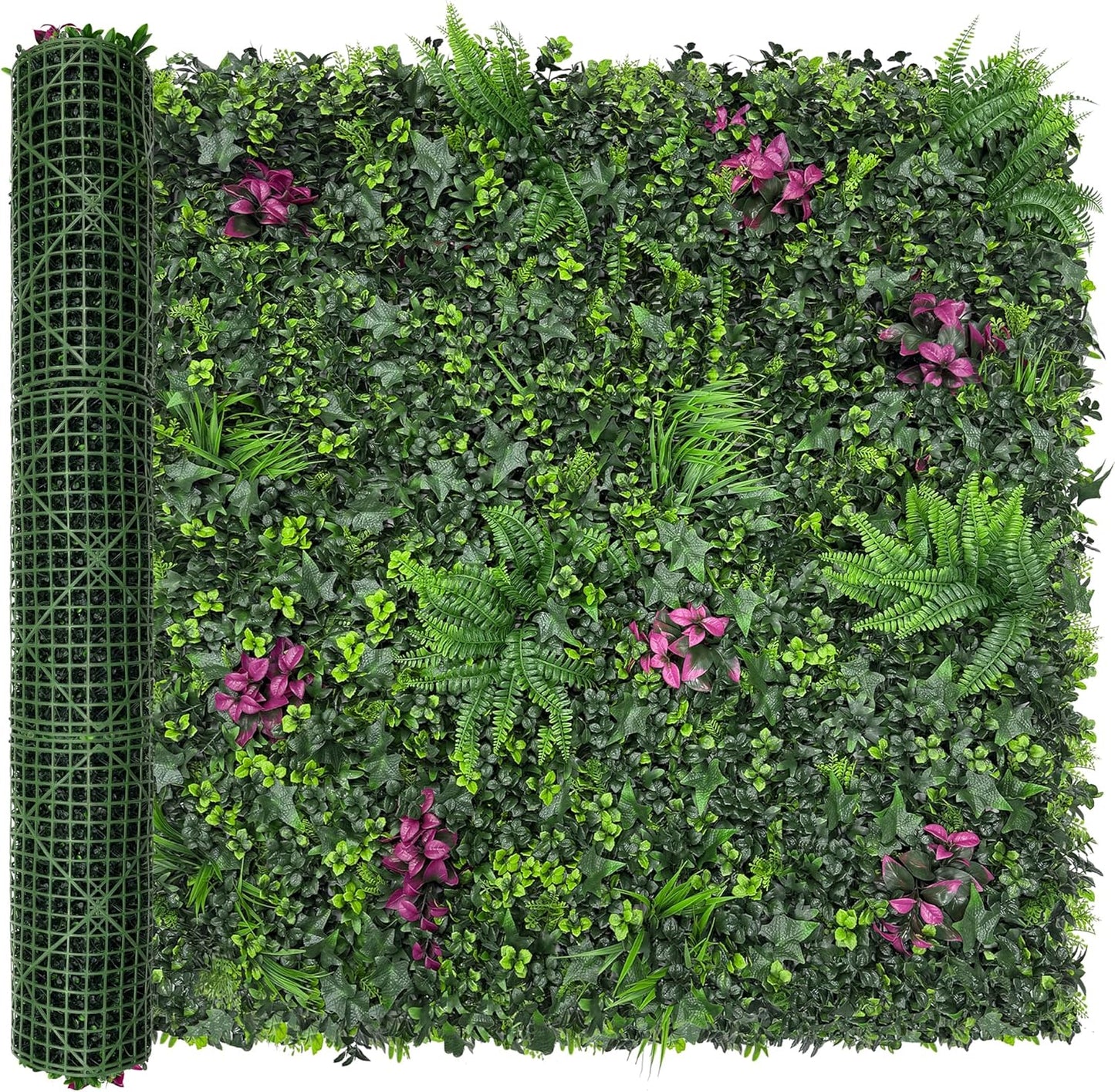 Greenery Grass Wall Boxwood Plant Roll: 48"x128"(43 SQFT) with UV Resistant Green Leaves Faux for Interior Wall, Greenery Backdrop,Garden and Indoor Outdoor Wall Panel Covering Privacy